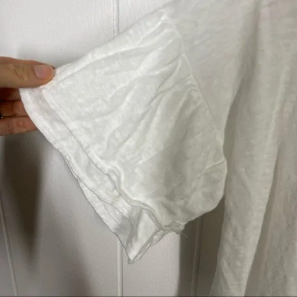 J. Jill Linen Ruffle Sleeve T Shirt - Picture 3 of 6